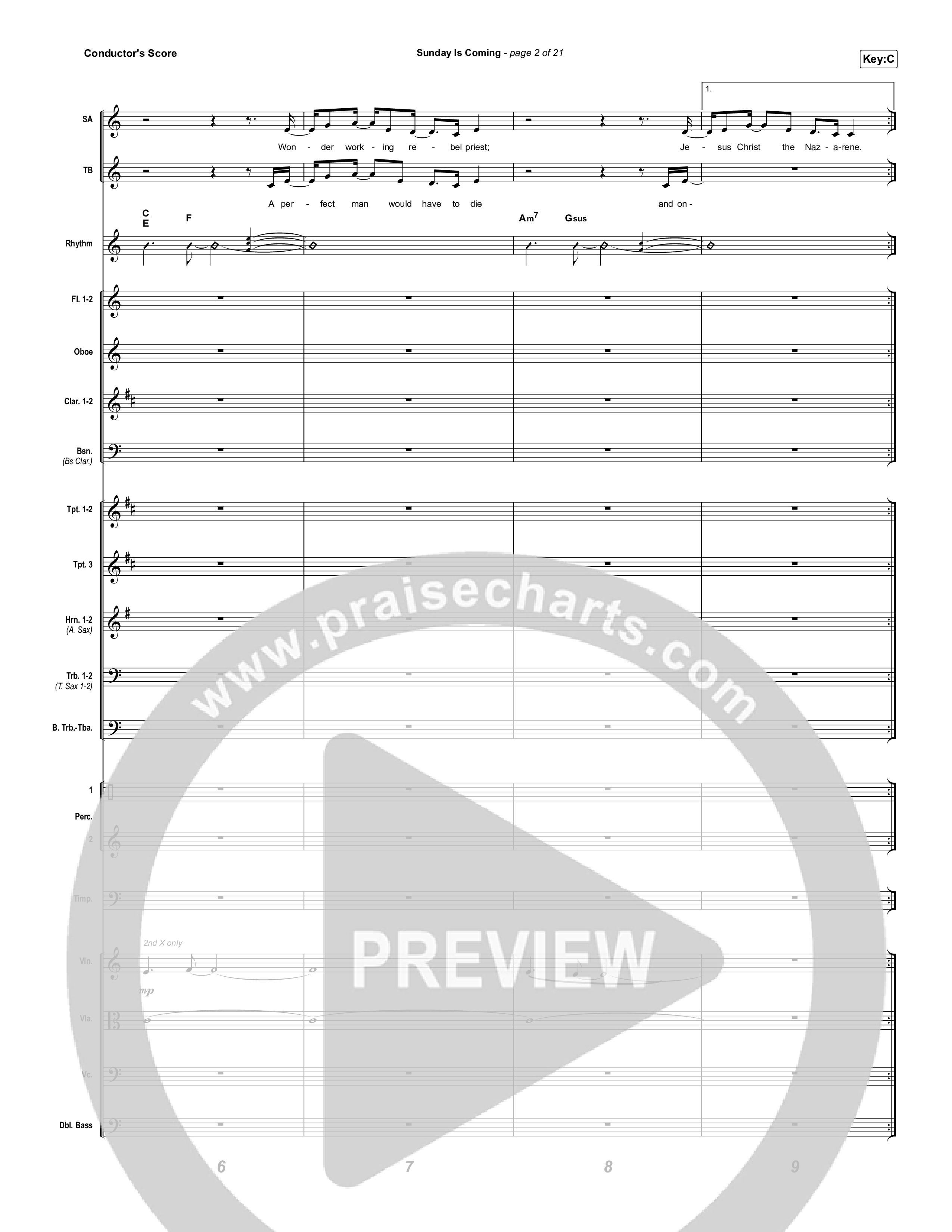 Sunday Is Coming Conductor's Score (The Worship Initiative / John Marc Kohl)