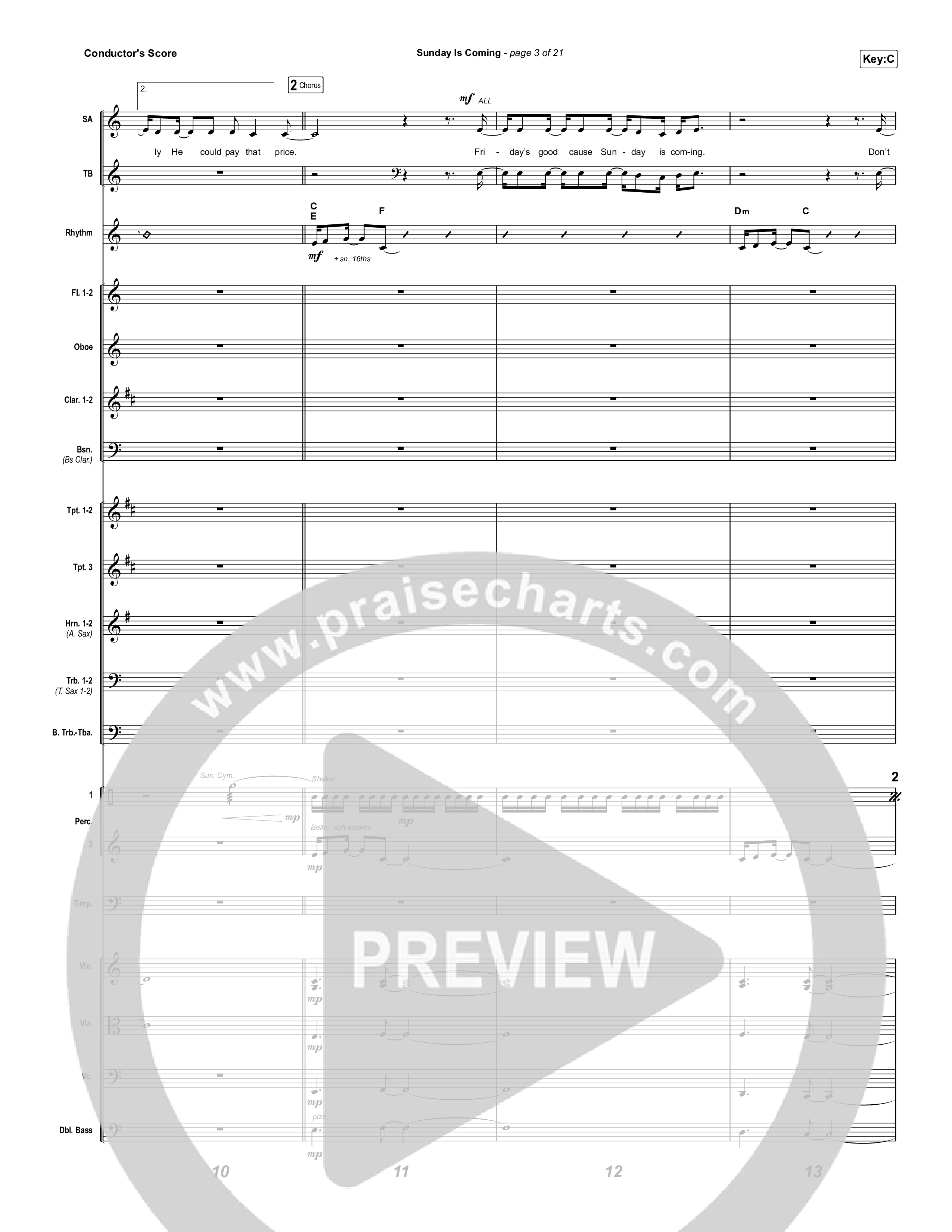 Sunday Is Coming Conductor's Score (The Worship Initiative / John Marc Kohl)