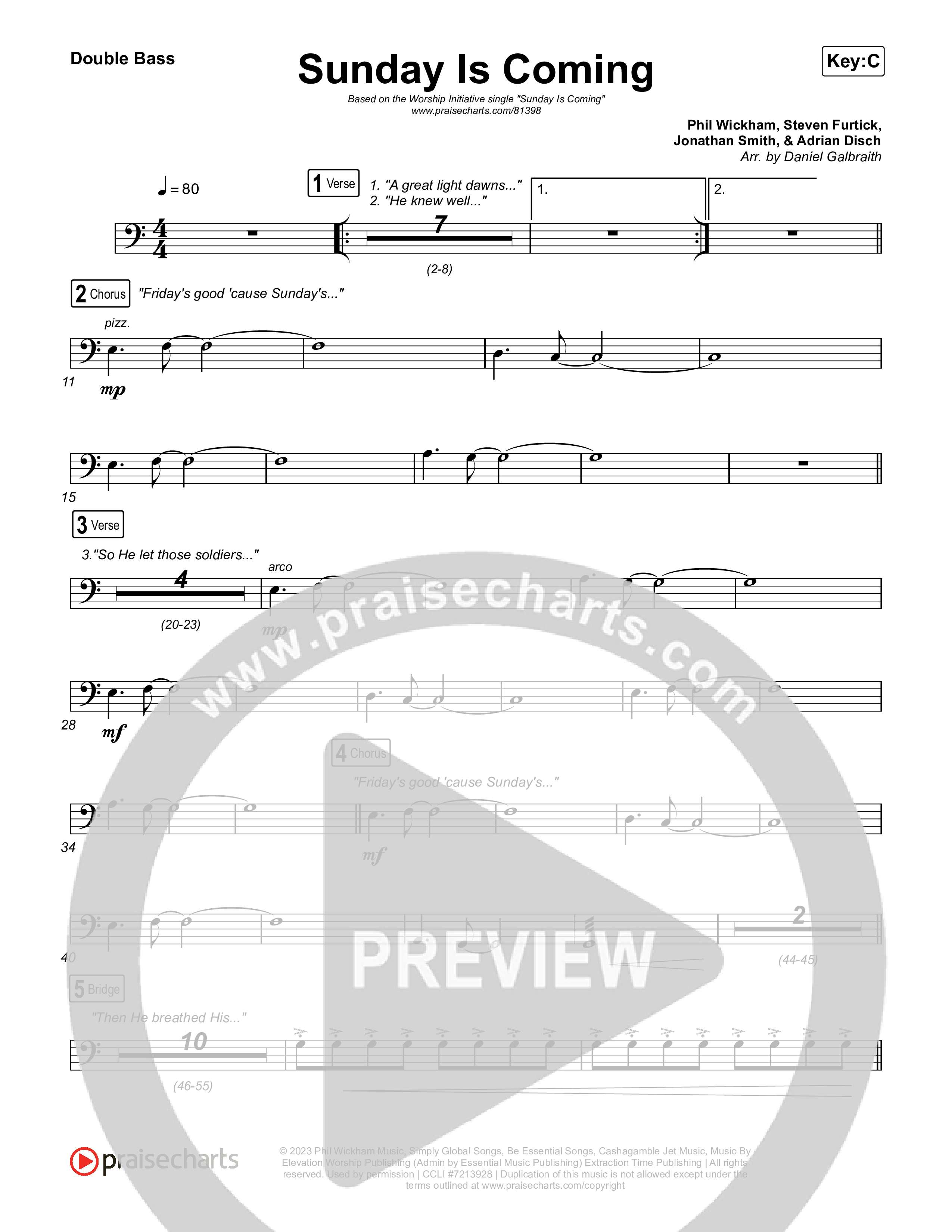 Sunday Is Coming String Bass (The Worship Initiative / John Marc Kohl)