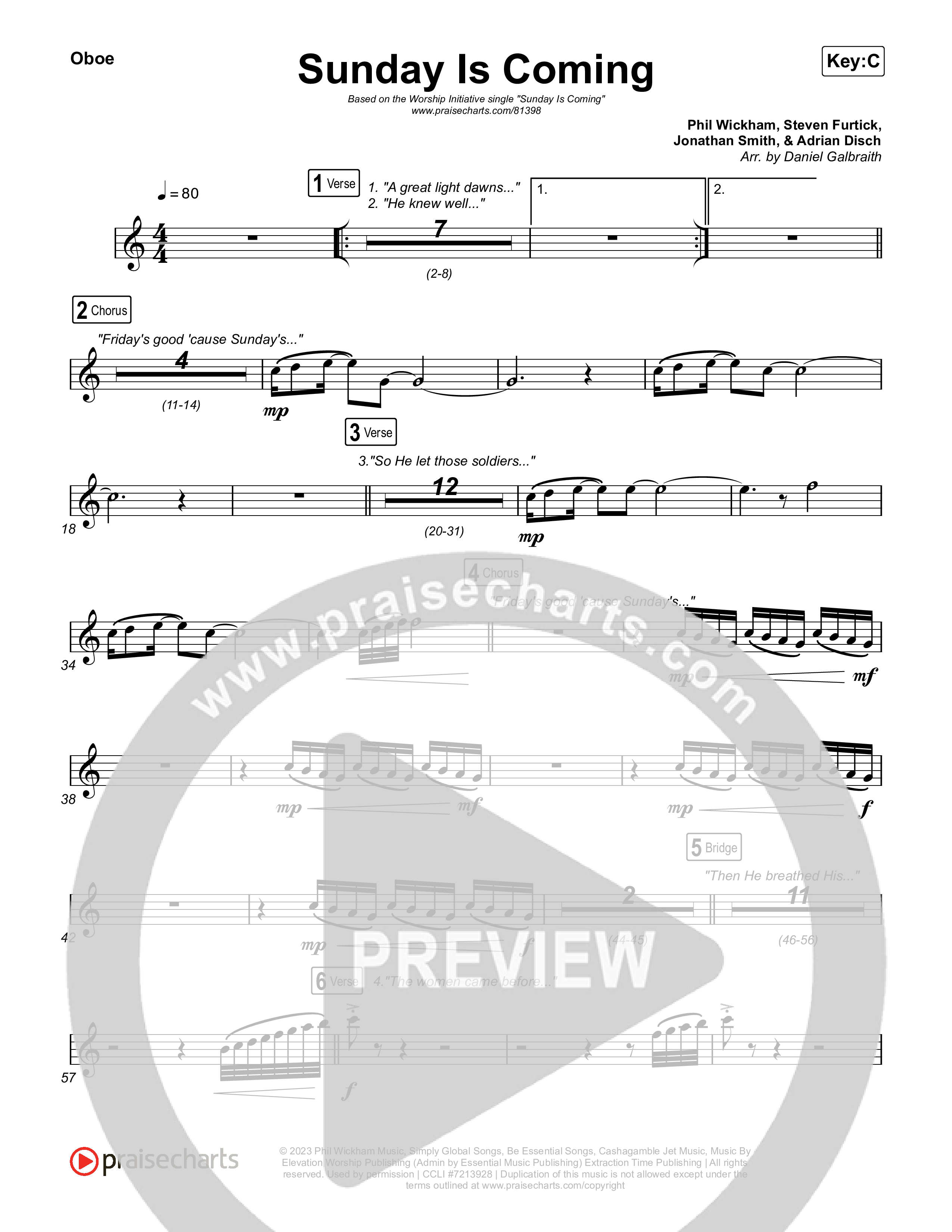 Sunday Is Coming Wind Pack (The Worship Initiative / John Marc Kohl)