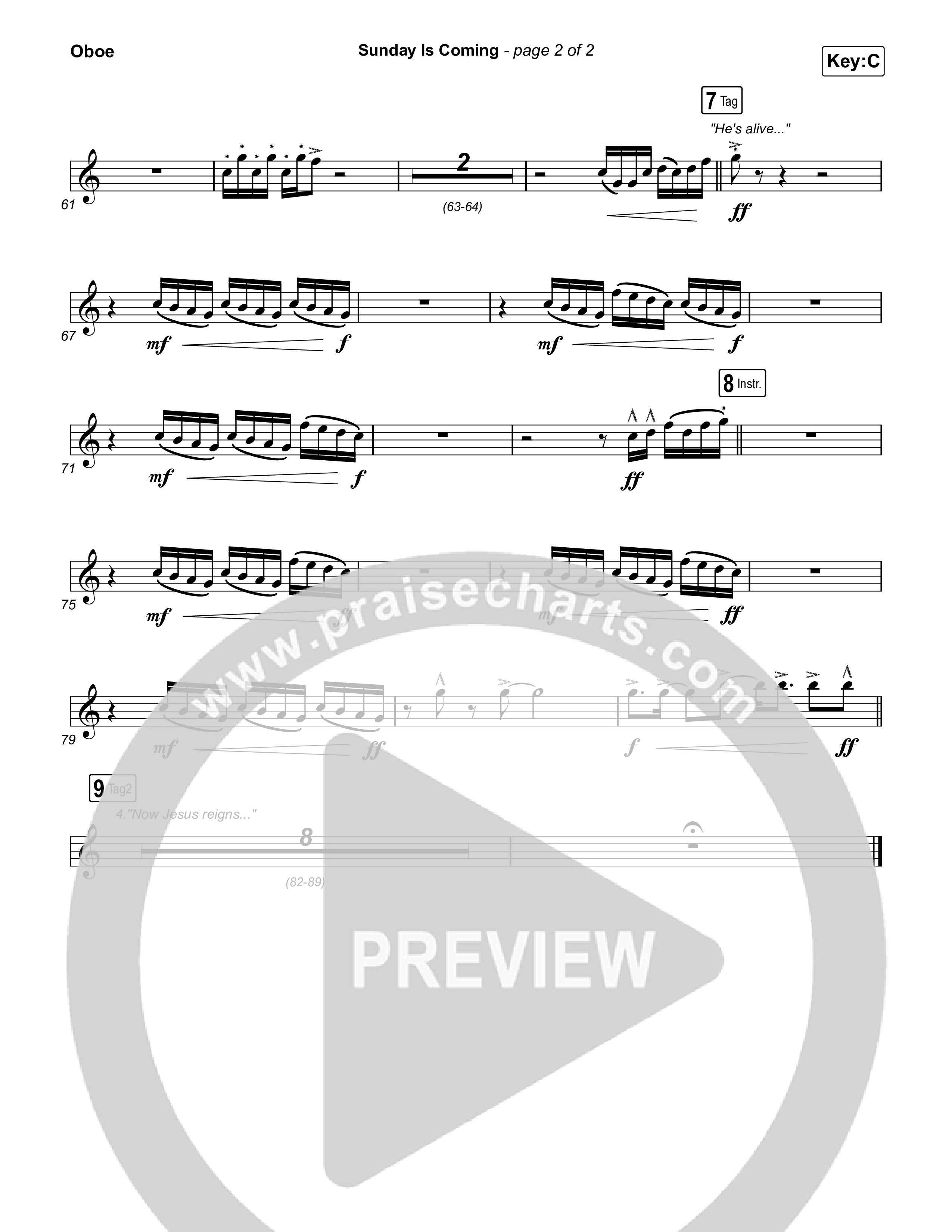 Sunday Is Coming Oboe (The Worship Initiative / John Marc Kohl)