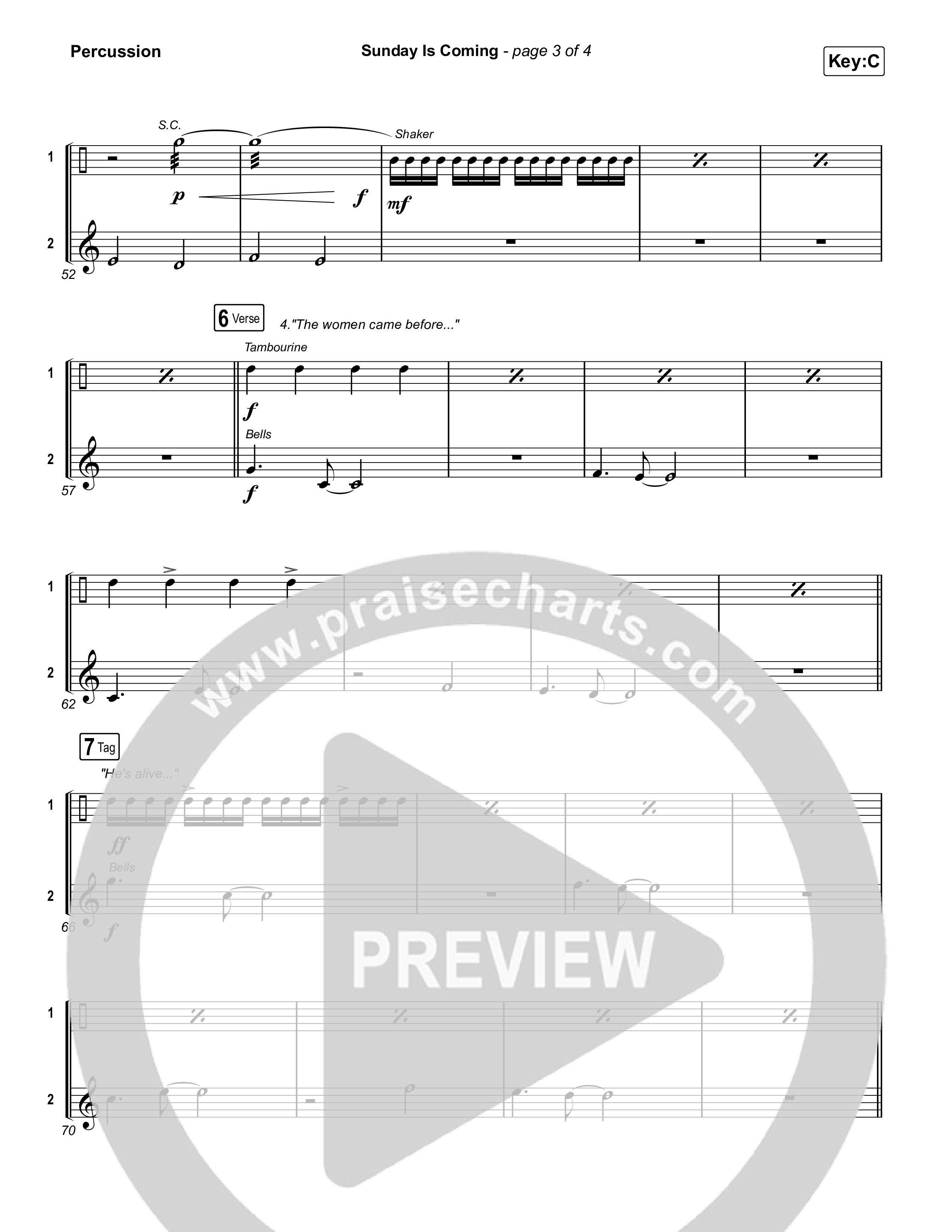 Sunday Is Coming Percussion (The Worship Initiative / John Marc Kohl)