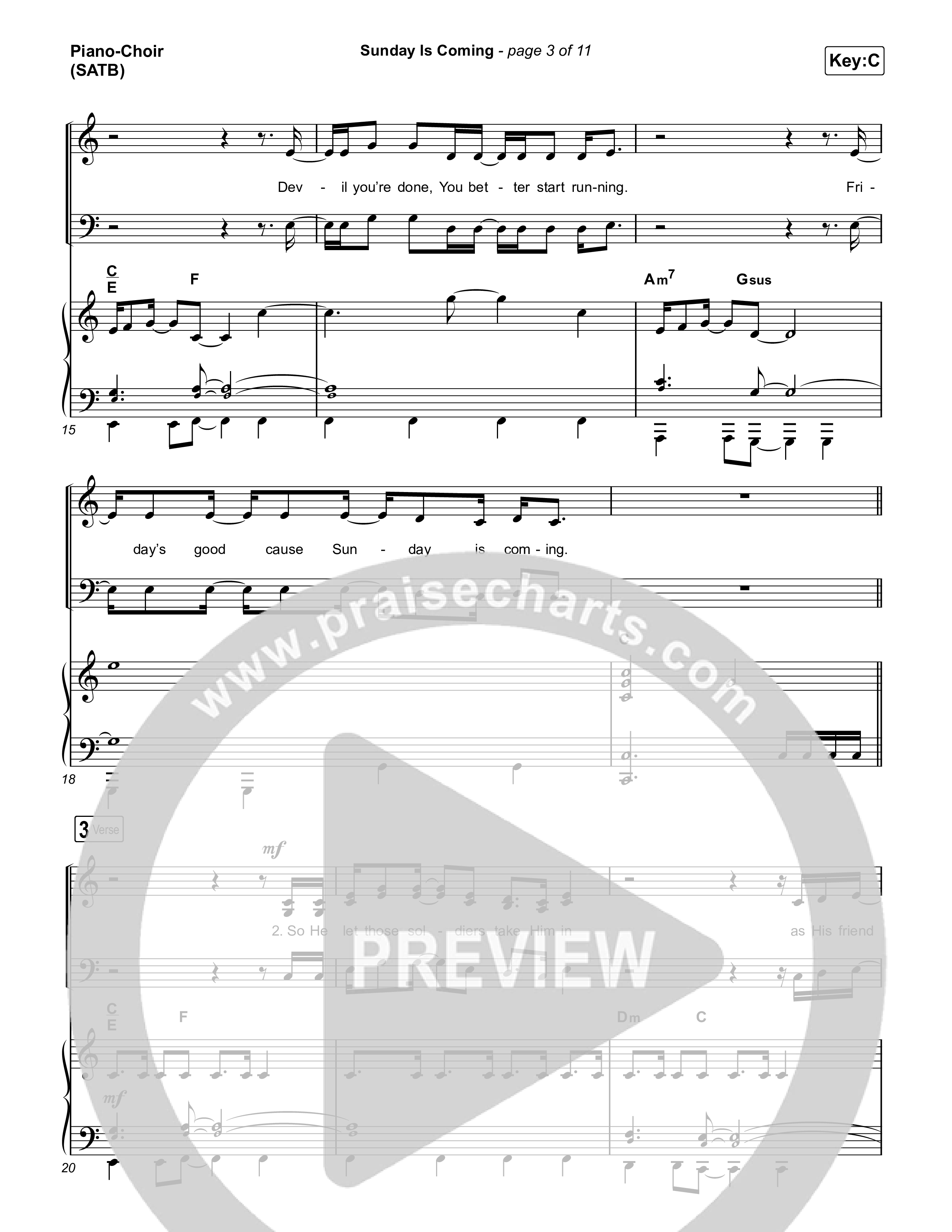 Sunday Is Coming Piano/Vocal (SATB) (The Worship Initiative / John Marc Kohl)