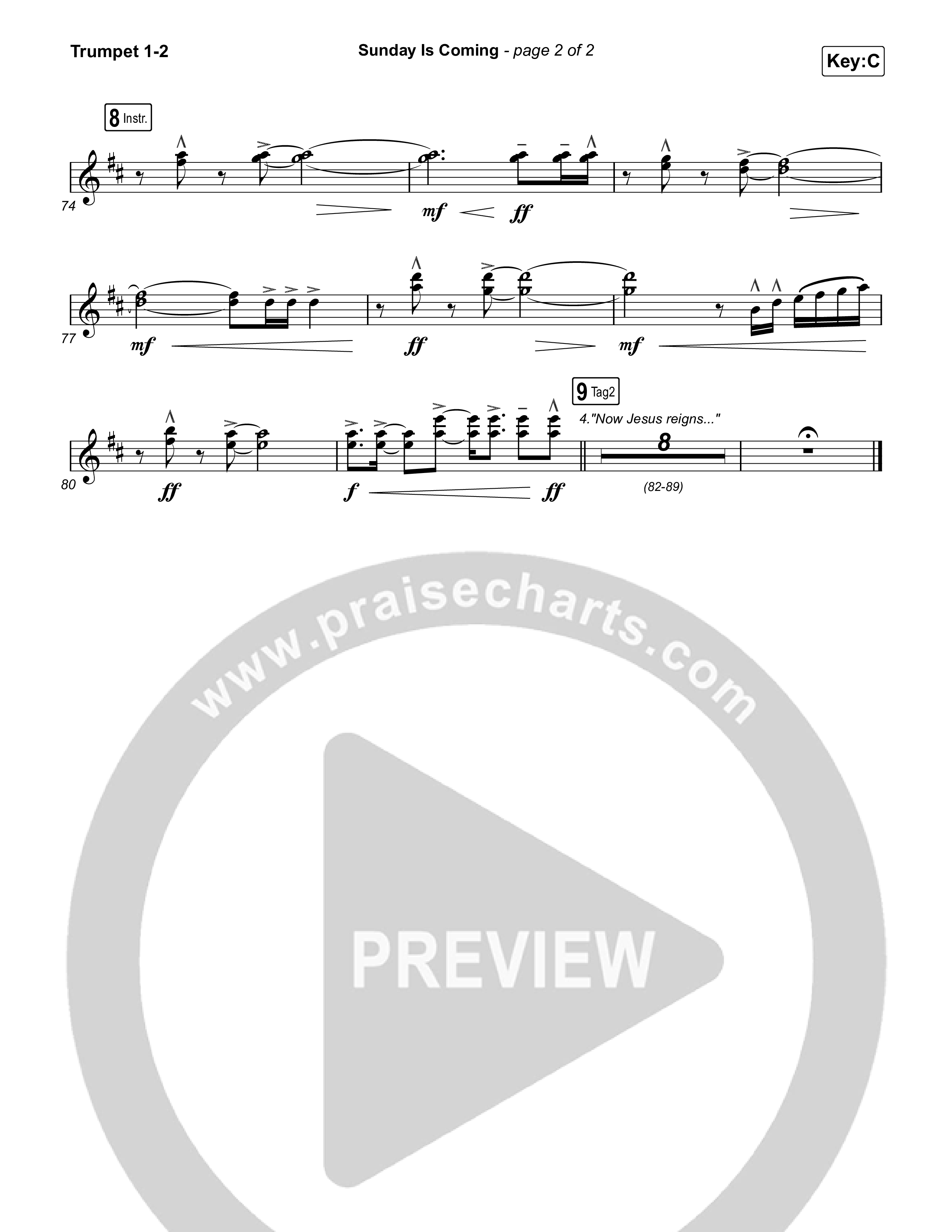 Sunday Is Coming Trumpet 1,2 (The Worship Initiative / John Marc Kohl)