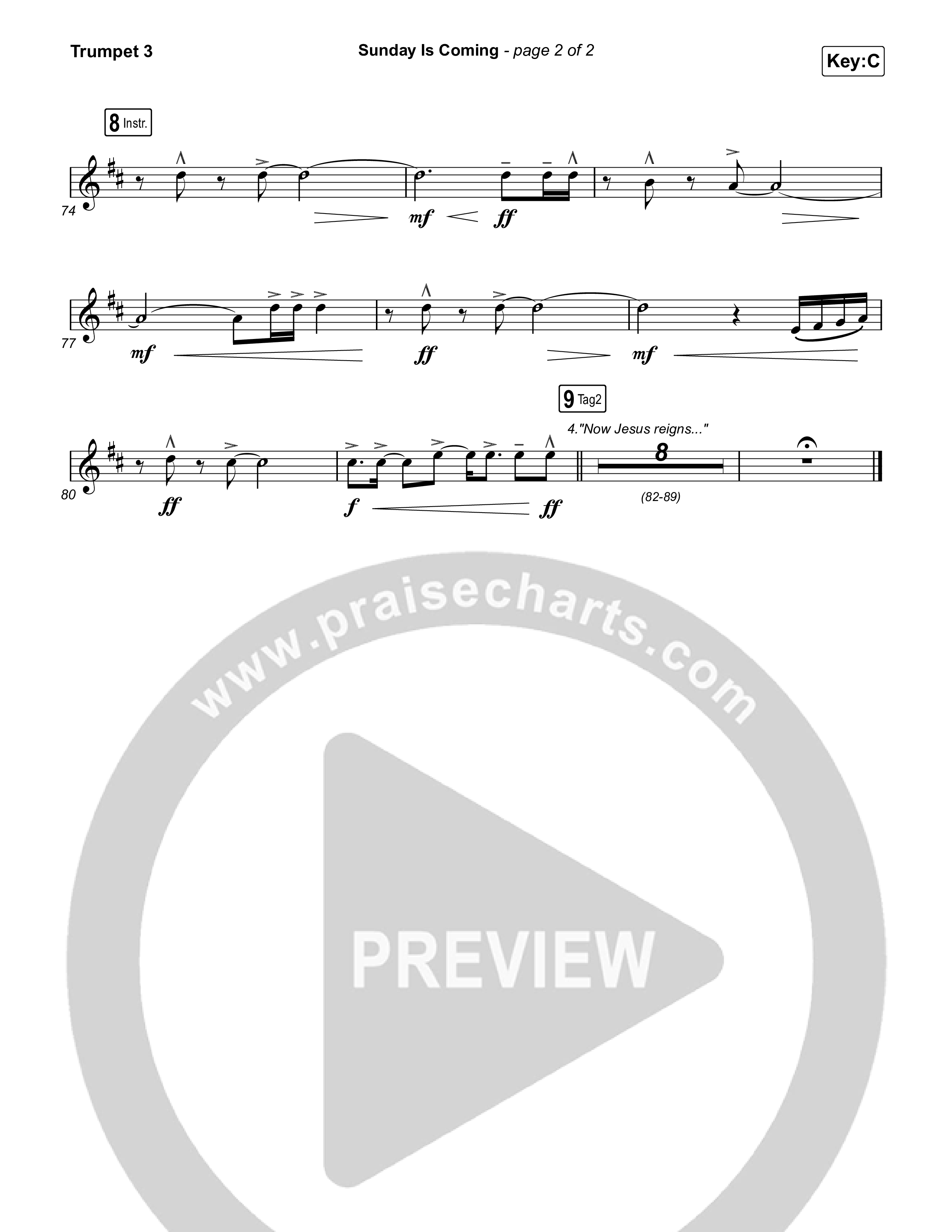 Sunday Is Coming Trumpet 3 (The Worship Initiative / John Marc Kohl)