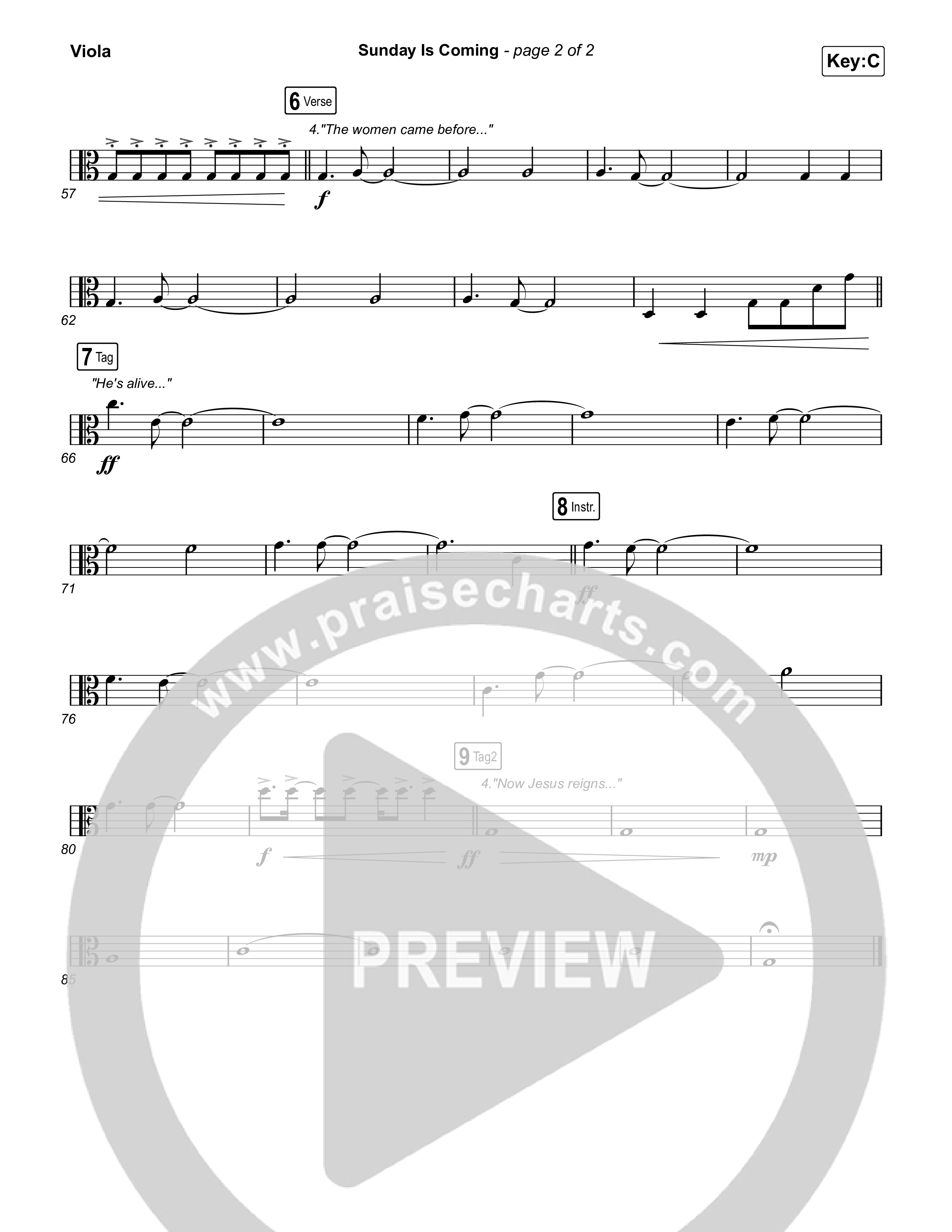 Sunday Is Coming Viola (The Worship Initiative / John Marc Kohl)