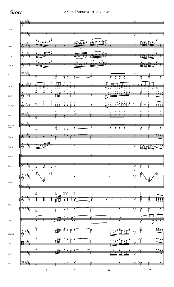 A Carol Fantasia (Choral Anthem SATB) Conductor's Score (Lifeway Choral / Arr. John Bolin)