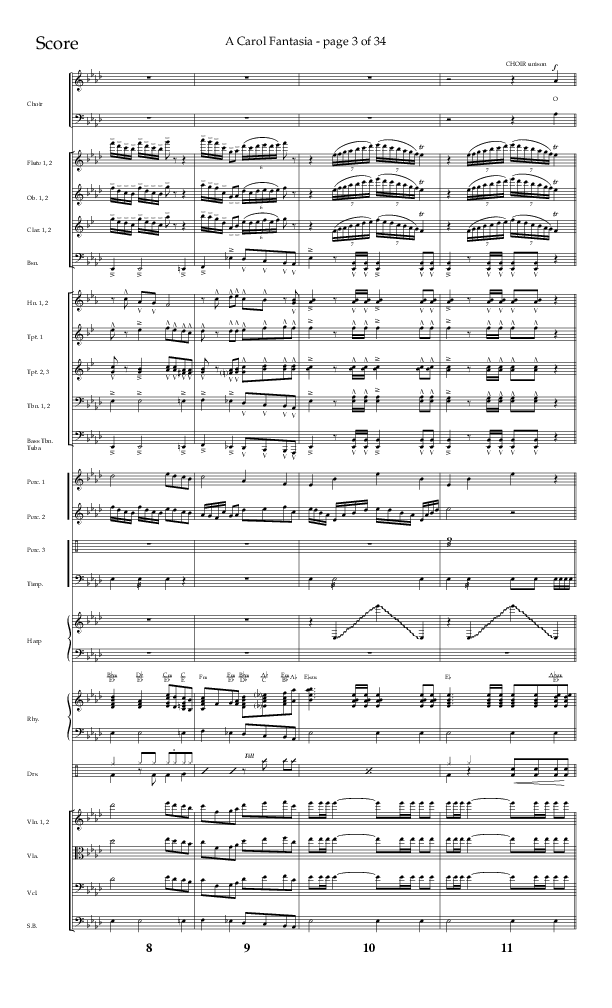A Carol Fantasia (Choral Anthem SATB) Conductor's Score (Lifeway Choral / Arr. John Bolin)