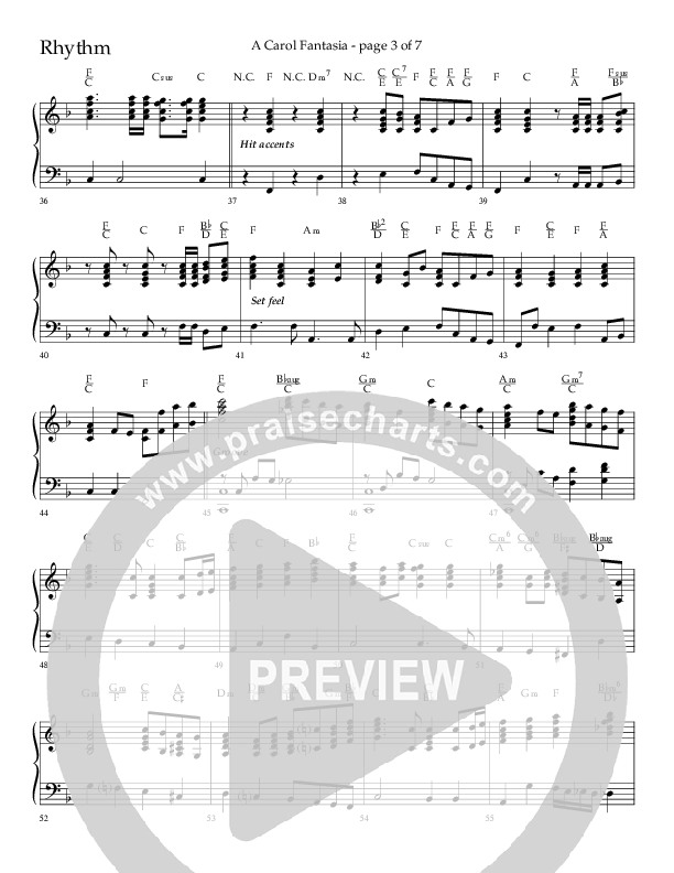 A Carol Fantasia (Choral Anthem SATB) Lead Melody & Rhythm (Lifeway Choral / Arr. John Bolin)