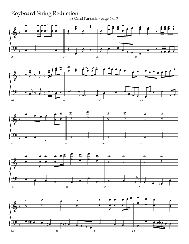 A Carol Fantasia (Choral Anthem SATB) String Reduction (Lifeway Choral / Arr. John Bolin)