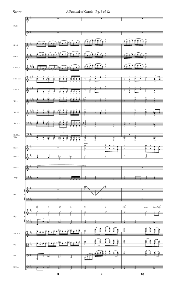 A Festival Of Carols (Choral Anthem SATB) Conductor's Score (Lifeway Choral / Arr. John Bolin)