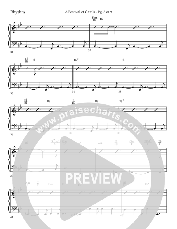 A Festival Of Carols (Choral Anthem SATB) Lead Melody & Rhythm (Lifeway Choral / Arr. John Bolin)