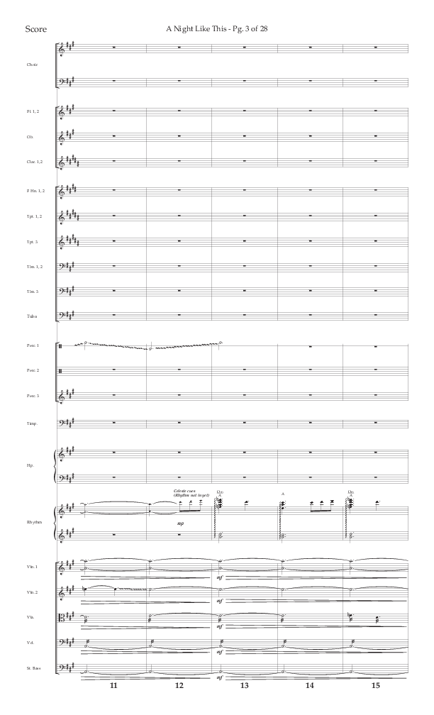 A Night Like This (Choral Anthem SATB) Orchestration (Lifeway Choral / Arr. Daniel Semsen)