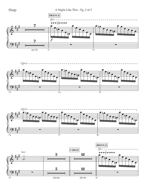 A Night Like This (Choral Anthem SATB) Harp (Lifeway Choral / Arr. Daniel Semsen)