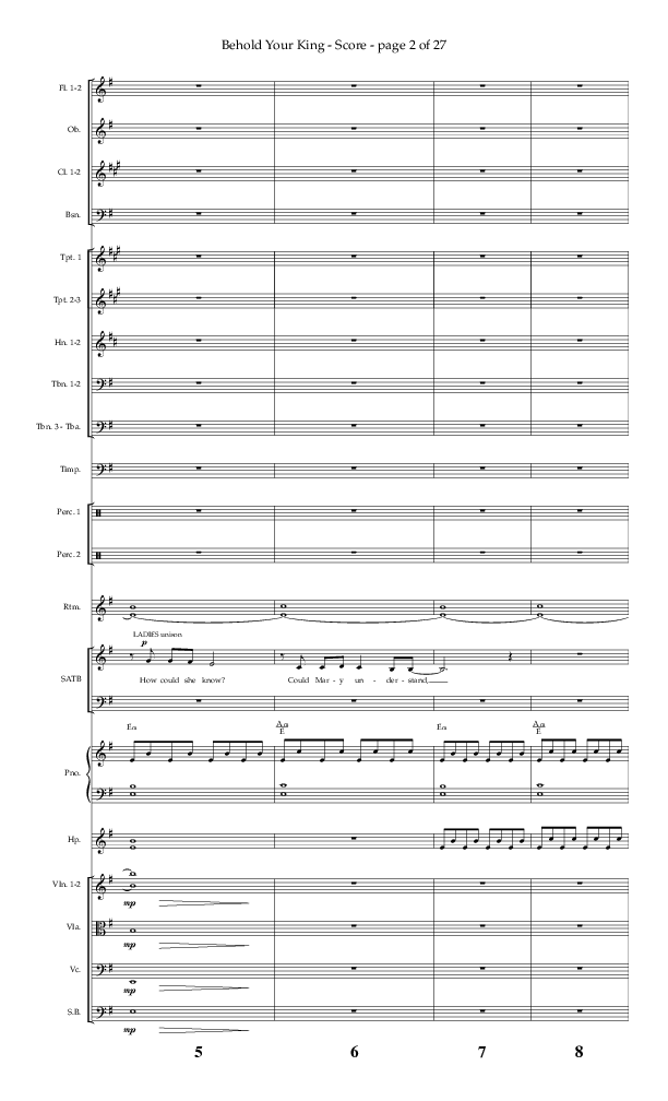 Behold Your King (Choral Anthem SATB) Conductor's Score (Lifeway Choral / Arr. Daniel Bondaczuk)