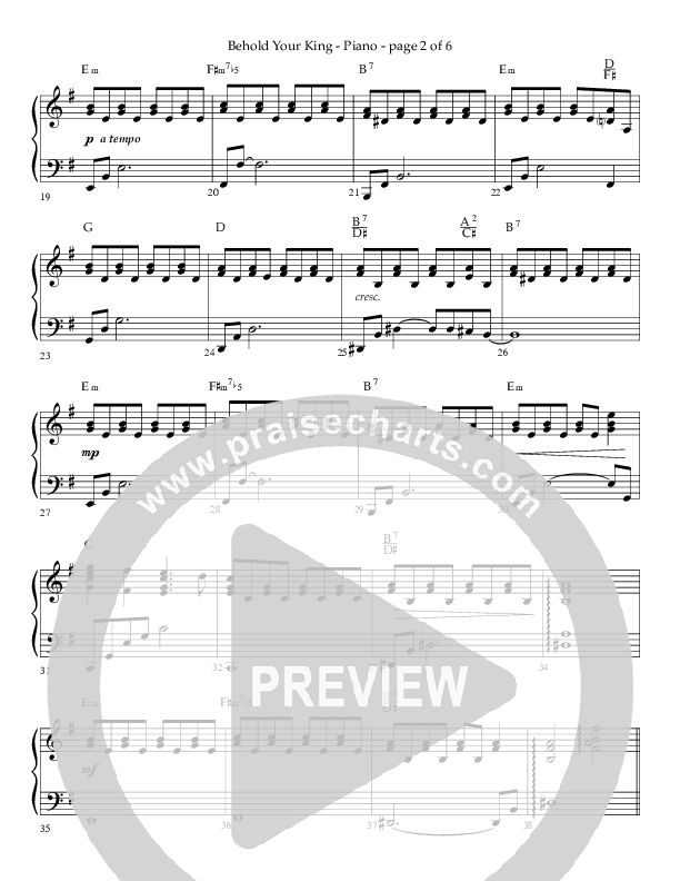 Behold Your King (Choral Anthem SATB) Lead Melody & Rhythm (Lifeway Choral / Arr. Daniel Bondaczuk)