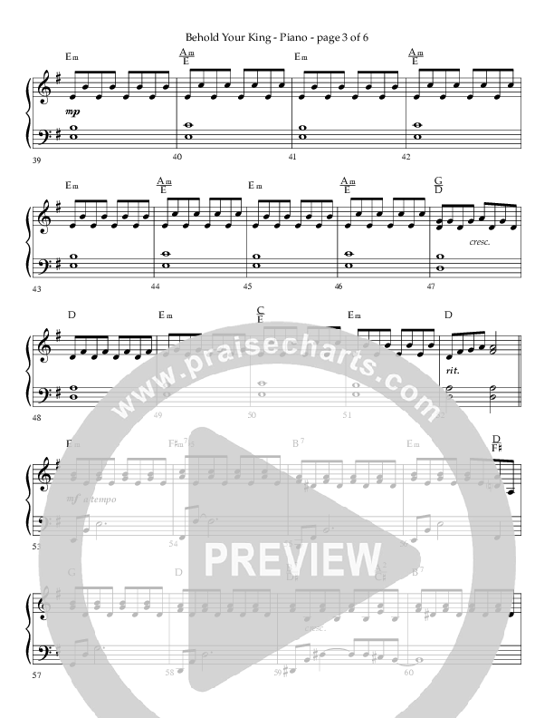 Behold Your King (Choral Anthem SATB) Lead Melody & Rhythm (Lifeway Choral / Arr. Daniel Bondaczuk)