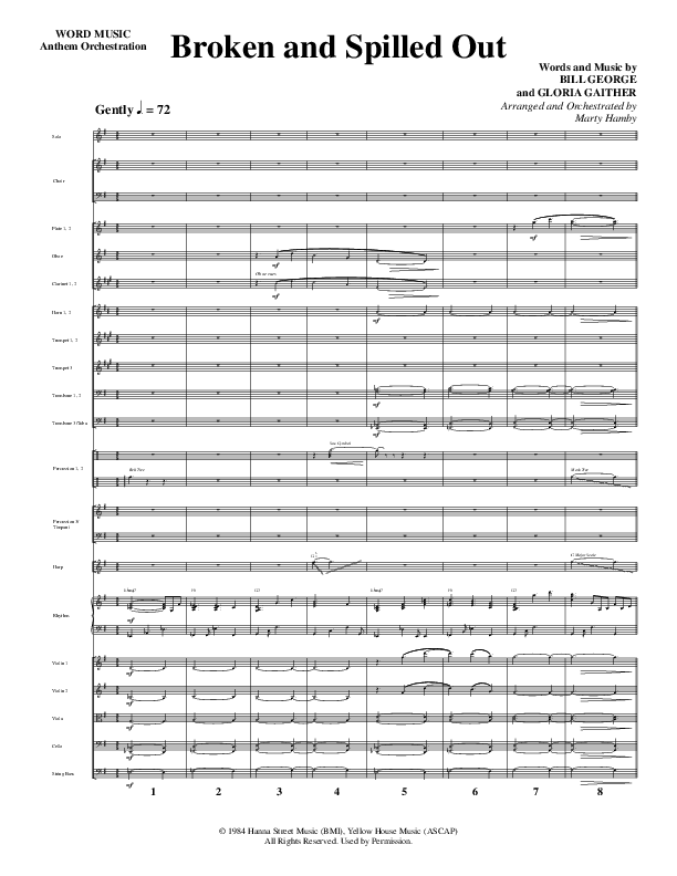 Broken And Spilled Out (Choral Anthem SATB) Conductor's Score (Word Music Choral / Arr. Marty Hamby)