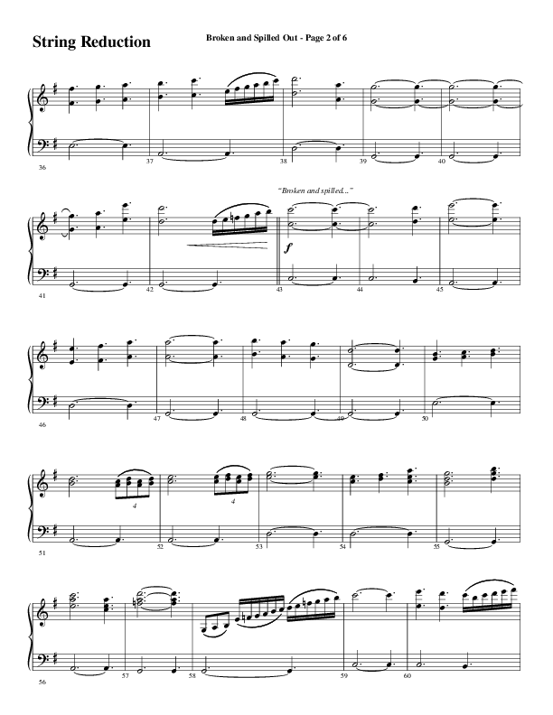 Broken And Spilled Out (Choral Anthem SATB) String Reduction (Word Music Choral / Arr. Marty Hamby)