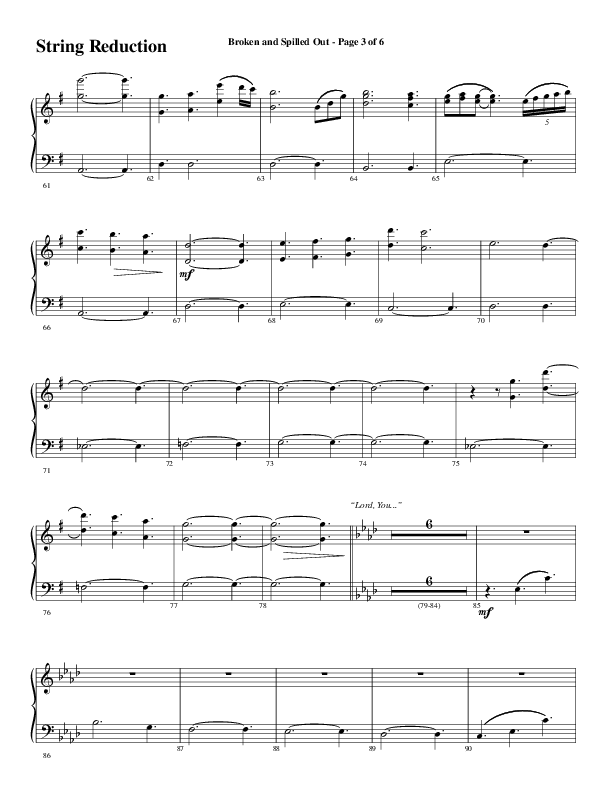 Broken And Spilled Out (Choral Anthem SATB) String Reduction (Word Music Choral / Arr. Marty Hamby)