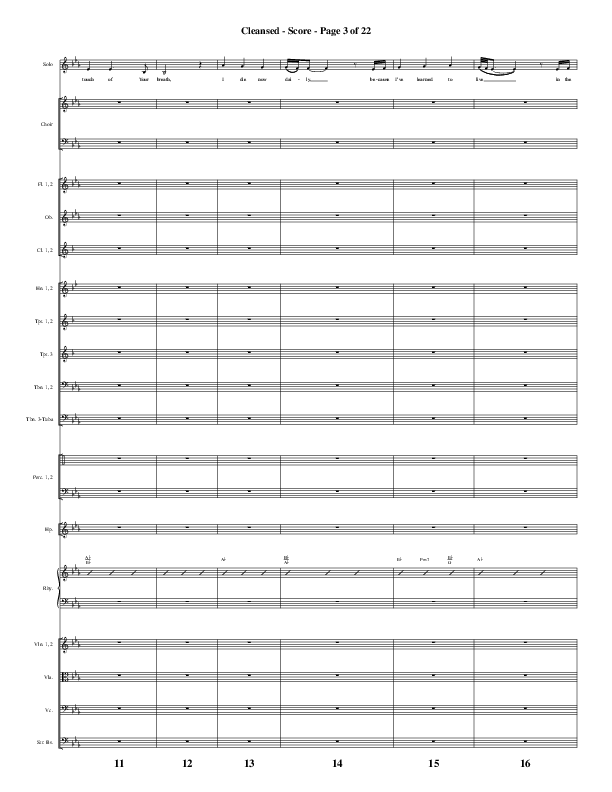 Cleansed (Choral Anthem SATB) Conductor's Score (Word Music Choral / Arr. Cliff Duren)