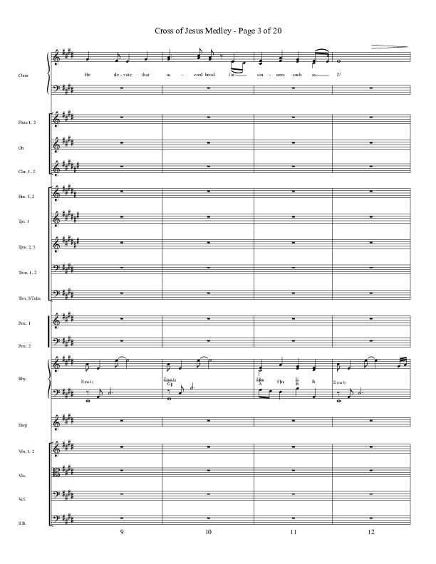 Cross Of Jesus Medley (Choral Anthem SATB) Orchestration (Word Music Choral / Arr. Marty Parks)