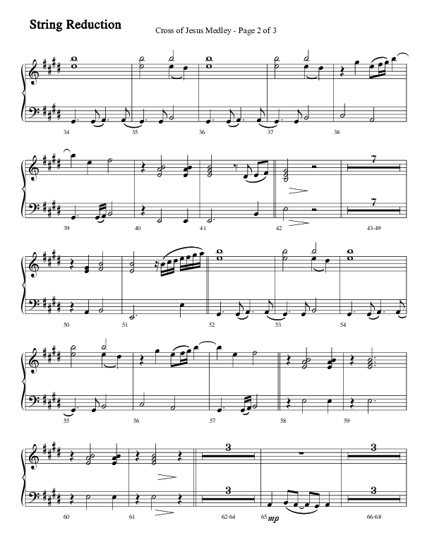 Cross Of Jesus Medley (Choral Anthem SATB) String Reduction (Word Music Choral / Arr. Marty Parks)