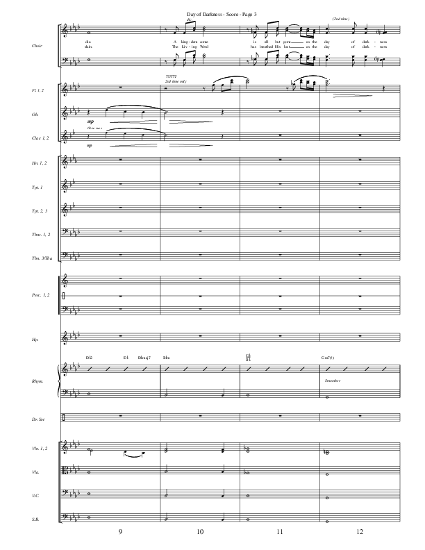 Day Of Darkness (Choral Anthem SATB) Conductor's Score (Word Music Choral / Arr. Camp Kirkland)