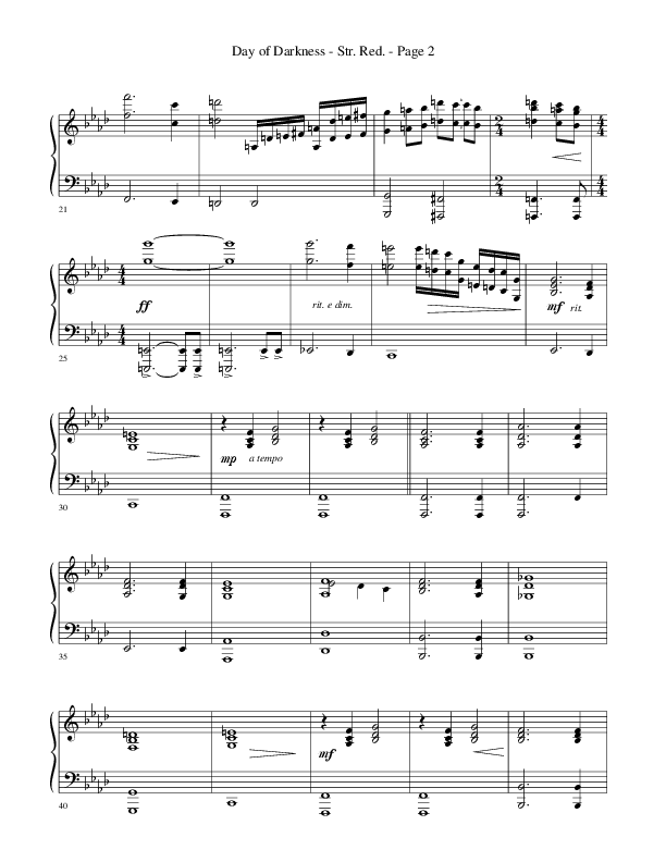 Day Of Darkness (Choral Anthem SATB) String Reduction (Word Music Choral / Arr. Camp Kirkland)