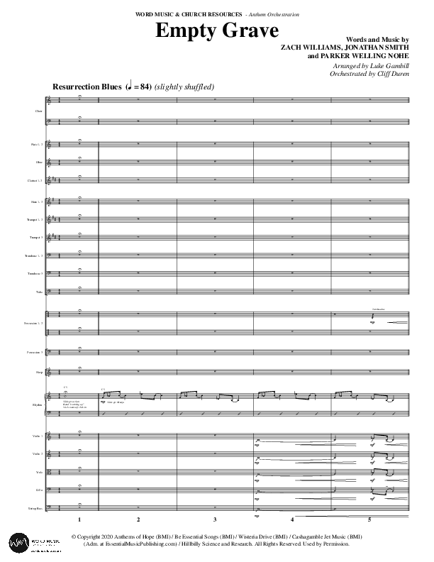 Empty Grave (Choral Anthem SATB) Conductor's Score (Word Music Choral / Arr. Luke Gambill / Arr. Cliff Duren)