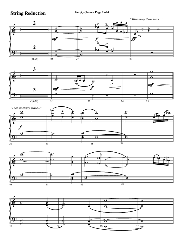 Empty Grave (Choral Anthem SATB) String Reduction (Word Music Choral / Arr. Luke Gambill / Arr. Cliff Duren)