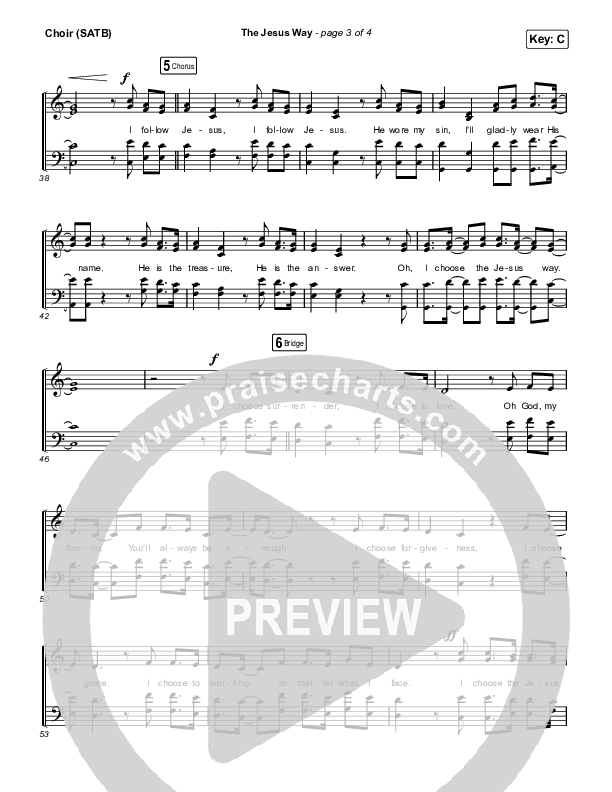 The Jesus Way Choir Sheet (SATB) (Phil Wickham)
