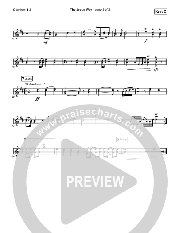 The Jesus Way Clarinet 1,2 (Phil Wickham)