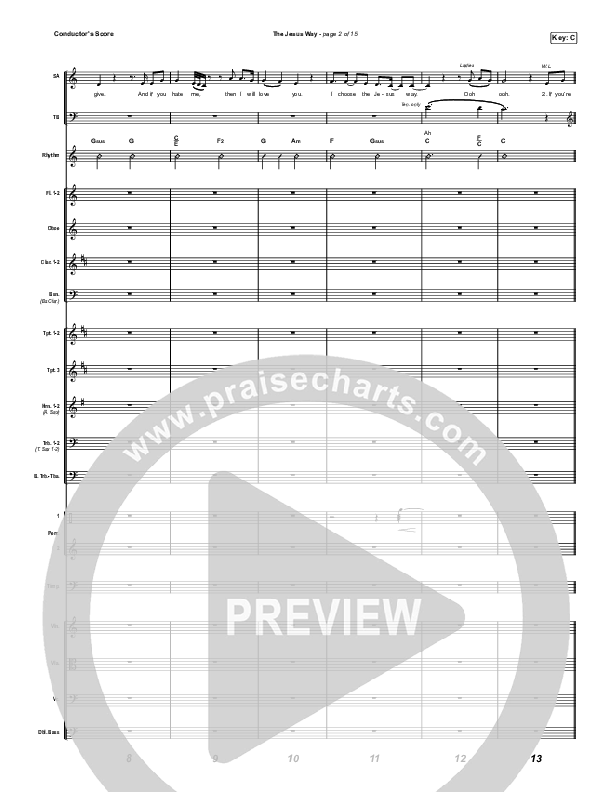 The Jesus Way Conductor's Score (Phil Wickham)