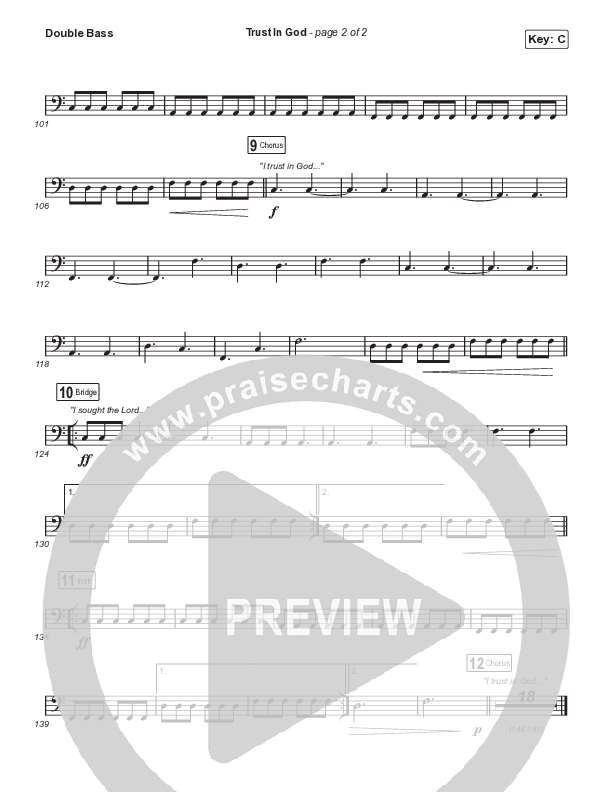 Trust In God (Choral Anthem SATB) String Bass (Elevation Worship / Chris Brown / Arr. Phil Nitz)