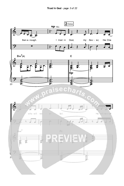 Trust In God (Choral Anthem SATB) Octavo (SATB & Pno) (Elevation Worship / Chris Brown / Arr. Phil Nitz)