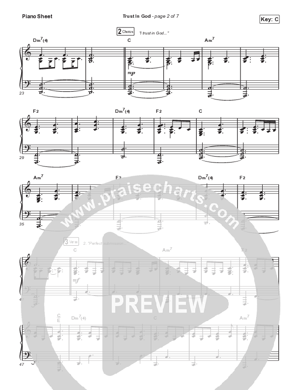 Trust In God (Choral Anthem SATB) Piano Sheet (Elevation Worship / Chris Brown / Arr. Phil Nitz)