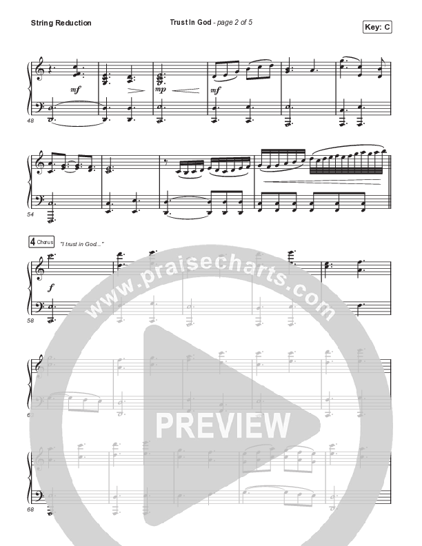 Trust In God (Choral Anthem SATB) String Reduction (Elevation Worship / Chris Brown / Arr. Phil Nitz)