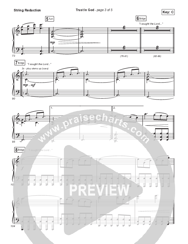 Trust In God (Choral Anthem SATB) String Reduction (Elevation Worship / Chris Brown / Arr. Phil Nitz)