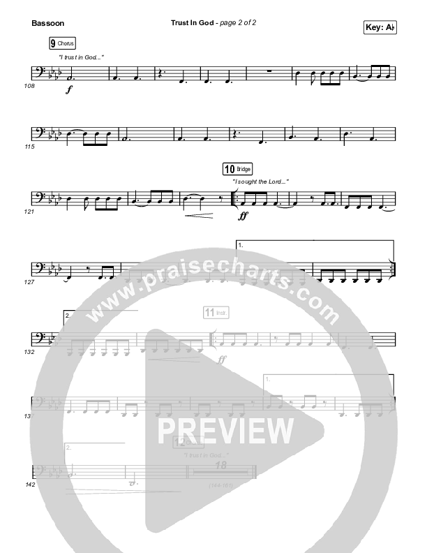 Trust In God (Worship Choir/SAB) Bassoon (Elevation Worship / Chris Brown / Arr. Phil Nitz)