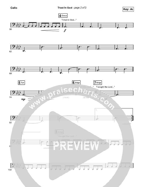 Trust In God (Worship Choir/SAB) Cello (Elevation Worship / Chris Brown / Arr. Phil Nitz)