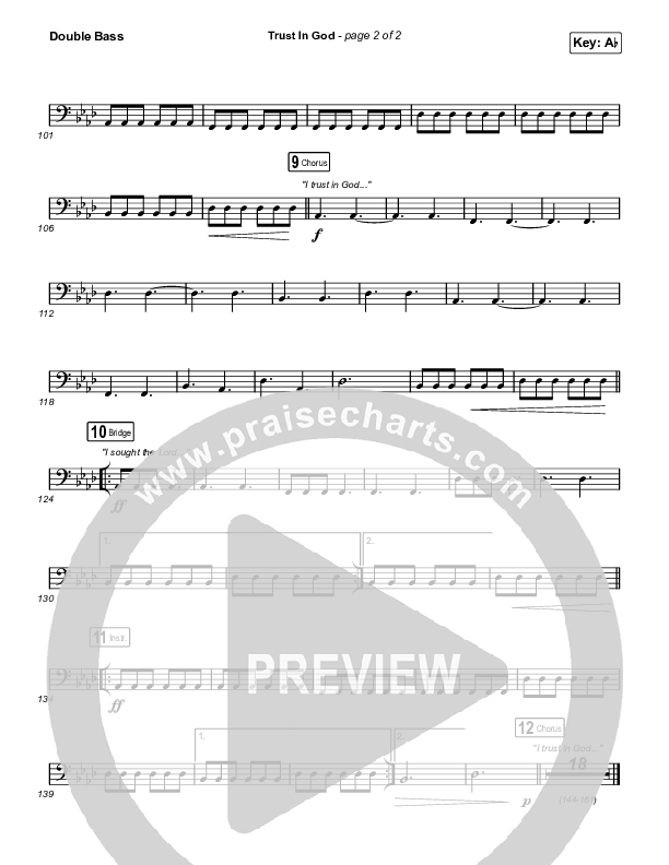 Trust In God (Worship Choir/SAB) Double Bass (Elevation Worship / Chris Brown / Arr. Phil Nitz)