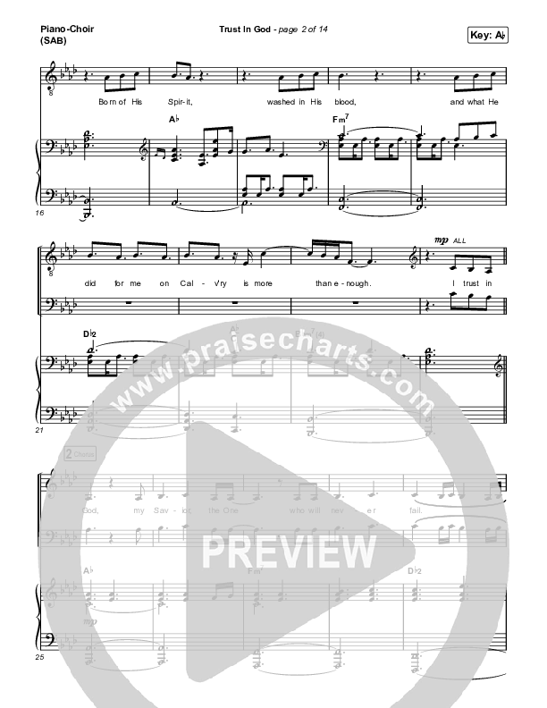 Trust In God (Worship Choir/SAB) Piano/Choir (SAB) (Elevation Worship / Chris Brown / Arr. Phil Nitz)