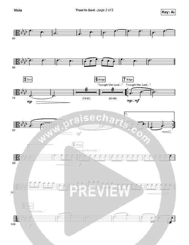 Trust In God (Worship Choir/SAB) Viola (Elevation Worship / Chris Brown / Arr. Phil Nitz)