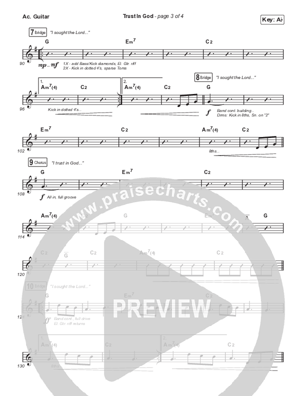 Trust In God (Sing It Now) Acoustic Guitar (Elevation Worship / Chris Brown / Arr. Phil Nitz)
