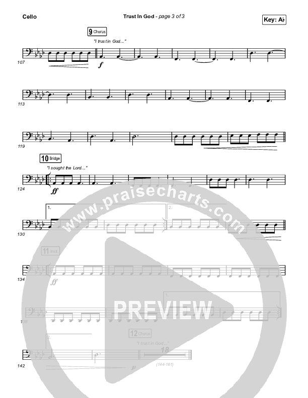 Trust In God (Sing It Now) Cello (Elevation Worship / Chris Brown / Arr. Phil Nitz)