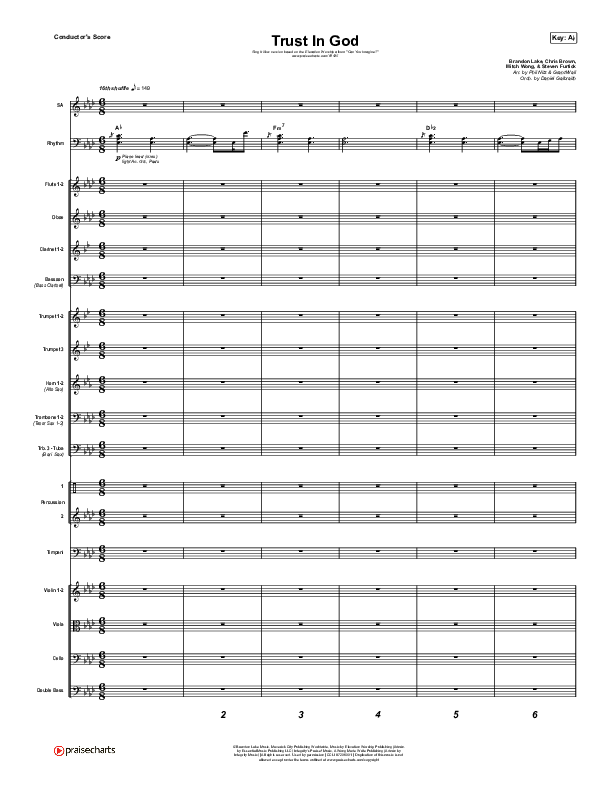 Trust In God (Sing It Now) Conductor's Score (Elevation Worship / Chris Brown / Arr. Phil Nitz)