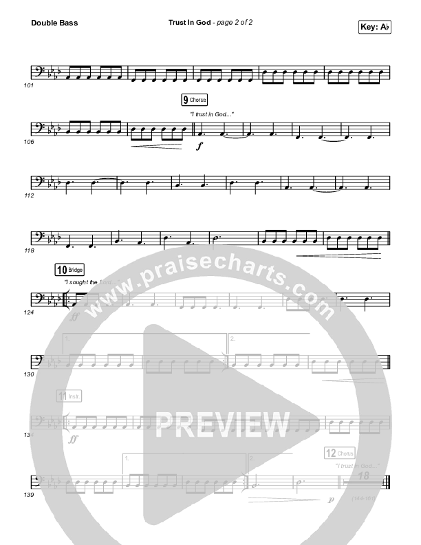 Trust In God (Sing It Now) Double Bass (Elevation Worship / Chris Brown / Arr. Phil Nitz)