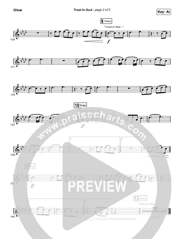 Trust In God (Sing It Now) Oboe (Elevation Worship / Chris Brown / Arr. Phil Nitz)
