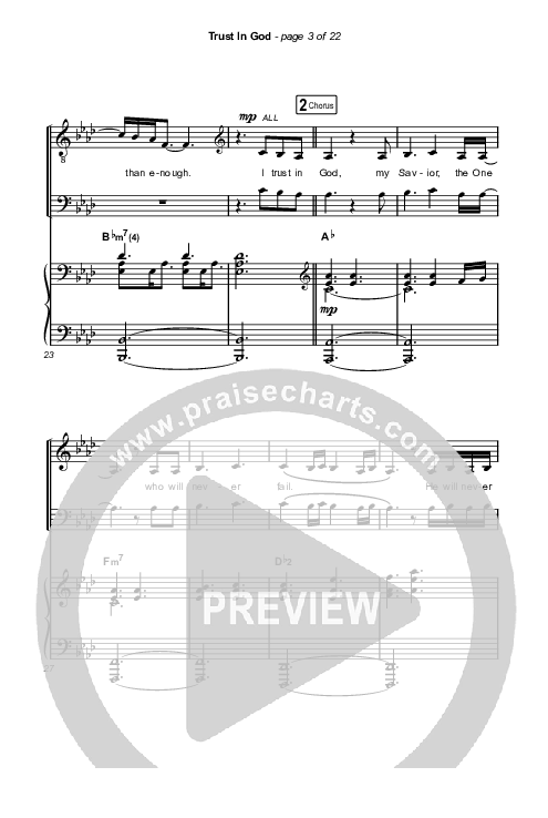 Trust In God (Sing It Now) Octavo (SATB & Pno) (Elevation Worship / Chris Brown / Arr. Phil Nitz)